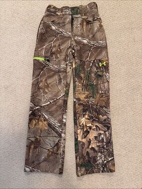 Under Armour Realtree Camo Pants with Lime Accents scent control